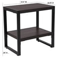 thumbnail image 2 of Thompson Collection Charcoal Wood Grain Finish End Table with Black Metal Frame, 2 of 3