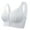 White, variant on Seamless Front Close Wireless Bras for Women Seniors Plus Size Full Coverage Daisy Bra(Black,58)