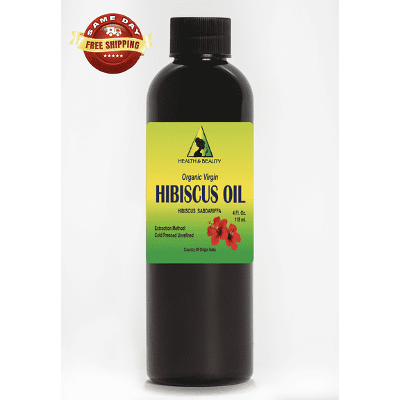 Hibiscus Seed Oil Unrefined Organic Virgin Carrier Cold Pressed Natural 100% Pure 4 oz