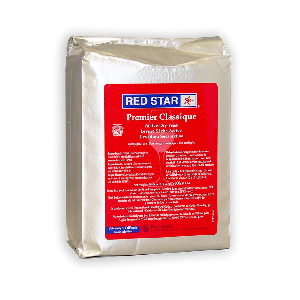 Red Star Active Dry Yeast 500 Gram (1.1 LB) Brick Premier Classique
