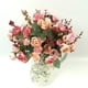 thumbnail image 1 of Ramo de flores artificiales de rosas y peonías de seda | Arreglo floral artificial realista para decoración del hogar | Guía de bodas portátil para decoración de pared, 1 of 4