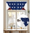 thumbnail image 6 of American Flag Valances for Windows,Kitchen Valance Rod Pocket Short Curtain,Stripes Stars Blue Red and White Valance Curtain Window Valances for Bedroom Living Room 42x12in, 6 of 9