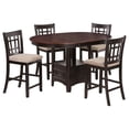 thumbnail image 2 of Coaster Lavon 5-Piece Oval Counter Height Extension Dining Set, Light Chestnut, 2 of 10