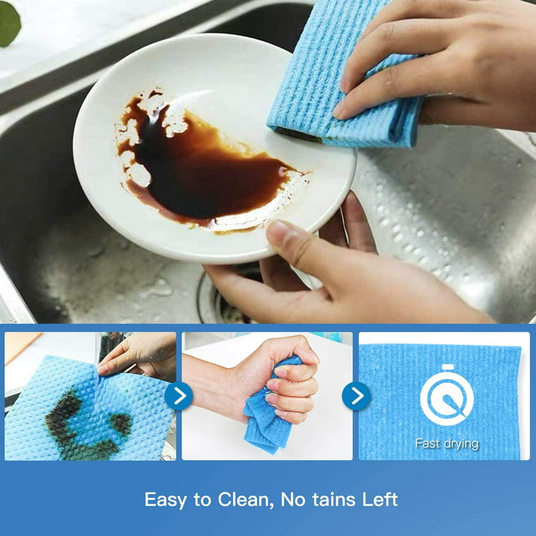 Clean It Mixed Swedish Dish Cloths - Set Of 4, Reusable, Absorbent