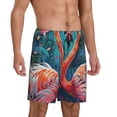 thumbnail image 2 of Sikiie Romantic Flamingo Pair Mens Pajama Shorts, Lounge Pant, Men's shorts，Sleep Pj Shorts for Men-Large, 2 of 6