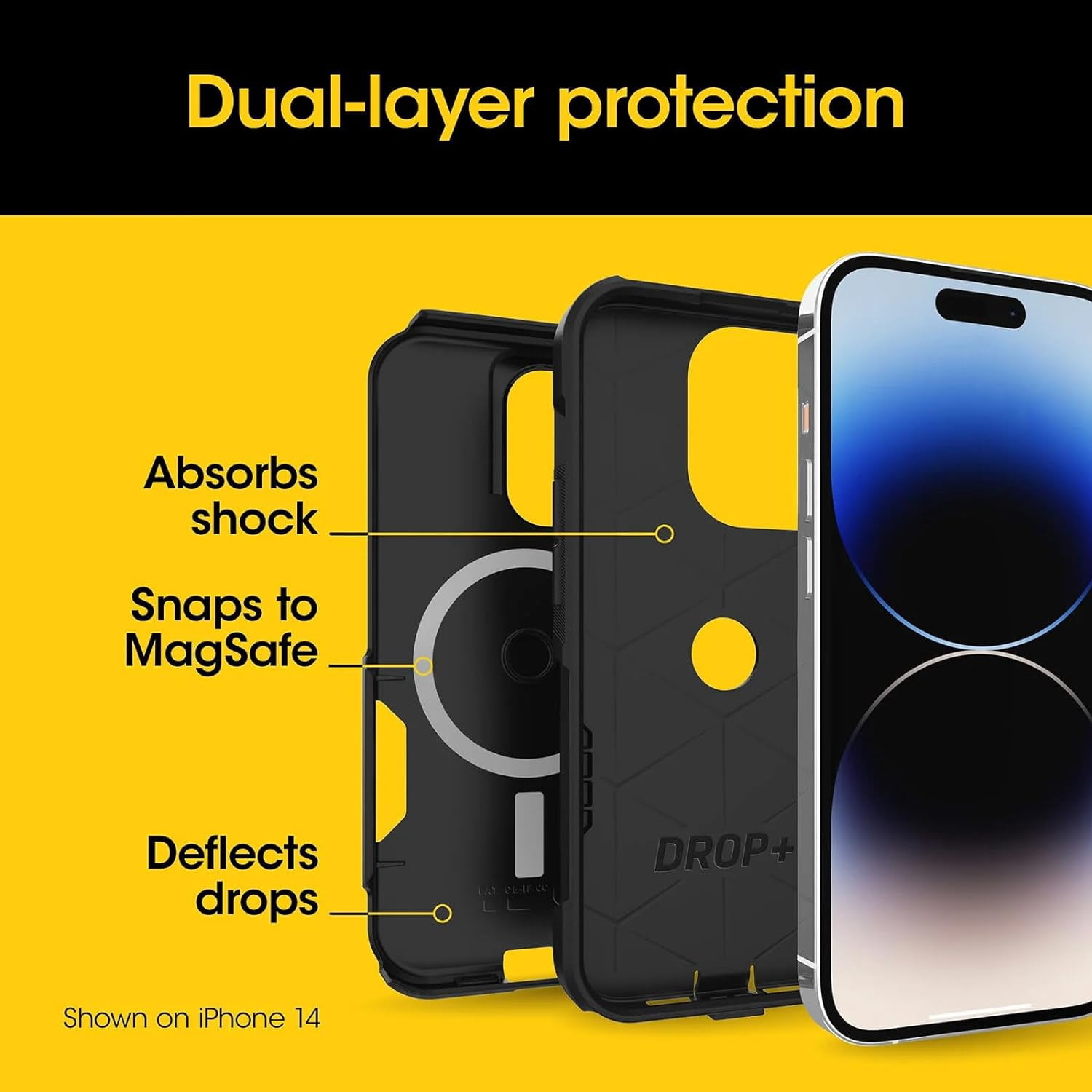 OtterBox Commuter Series MagSafe Case for iPhone 15 Pro Max, Crisp Denim