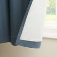 thumbnail image 5 of TOWN & COUNTRY LUXE Davos Solid Linen Texture Indoor Curtains, 100% Blackout with Energy Efficient Lining, Back Tab/Rod Pocket Top, 2-Pack Set, Navy Blue, 50"x108", 5 of 12