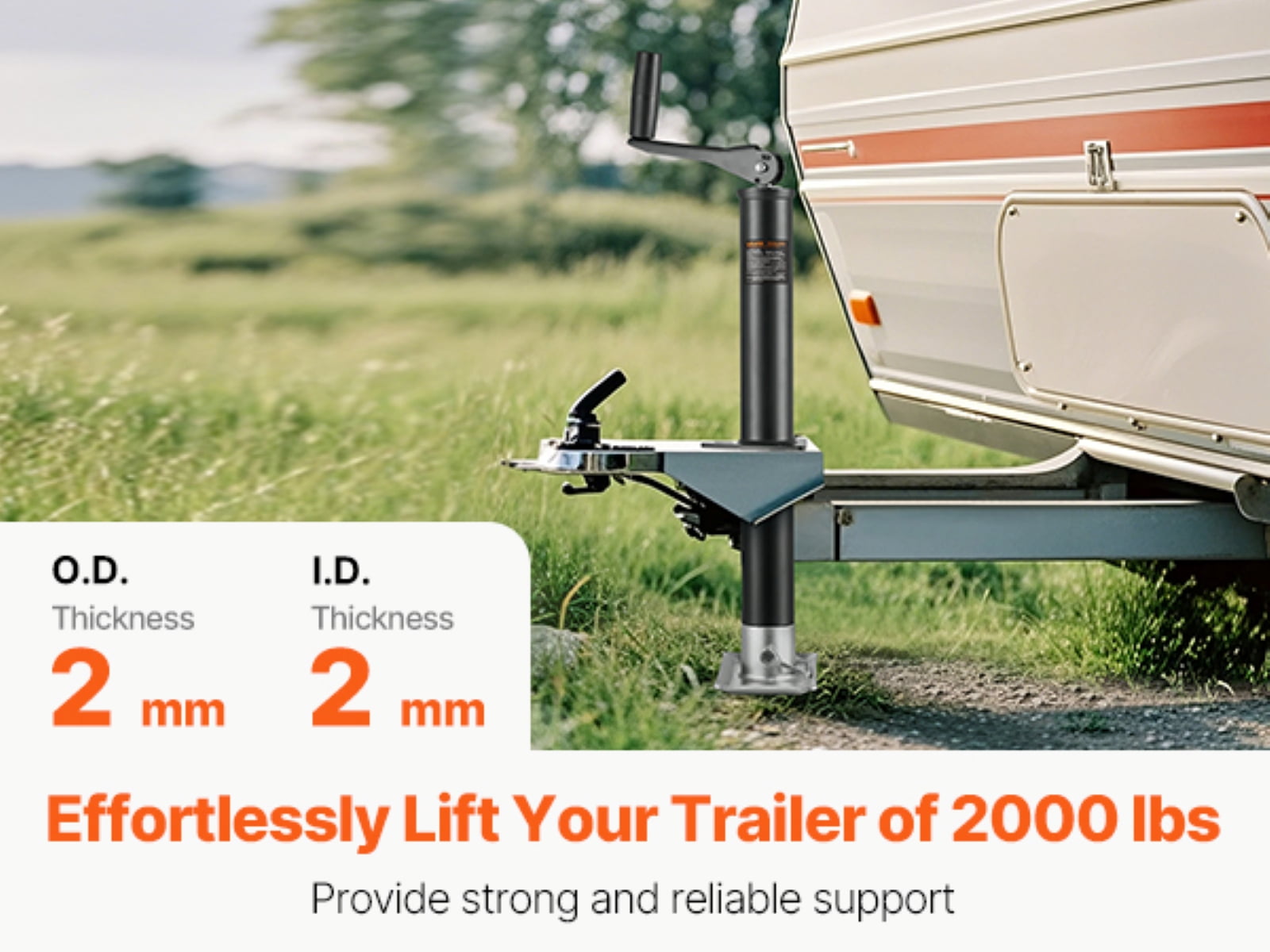 Unbranded Heavy-Duty Trailer Jack Stand 2000 lb Lifting Capacity, 8.7-23.5 inch Lifting Range