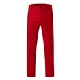 thumbnail image 3 of zuwimk Men'S Pants Casual,Men's Straight Fit Jean Cut All Seasons Tech Pants Red,L, 3 of 5