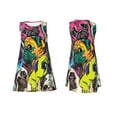 thumbnail image 7 of Honeii Colorful Pug Print Women's Sleeveless Dress, Loose Fit Casual Dress for Women, Summer Fashion Dress, 7 of 7