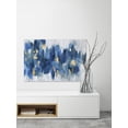 thumbnail image 3 of "Blurry Blue Flowers II" Painting Print on Wrapped Canvas, 3 of 7