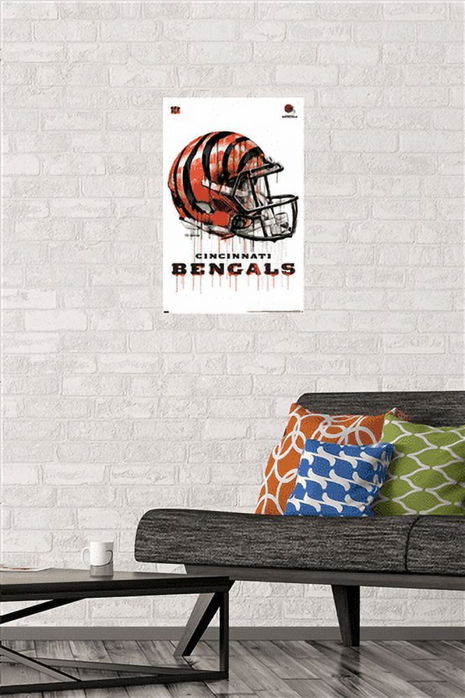 NFL Cincinnati Bengals - Drip Helmet 20 Wall Poster, 14.725" x 22.375"