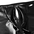 thumbnail image 4 of Men Shiny Leather Boxer, Sexy Open Crotch, Glossy PVC Leather, Wetlook Latex Short Pants, 4 of 7