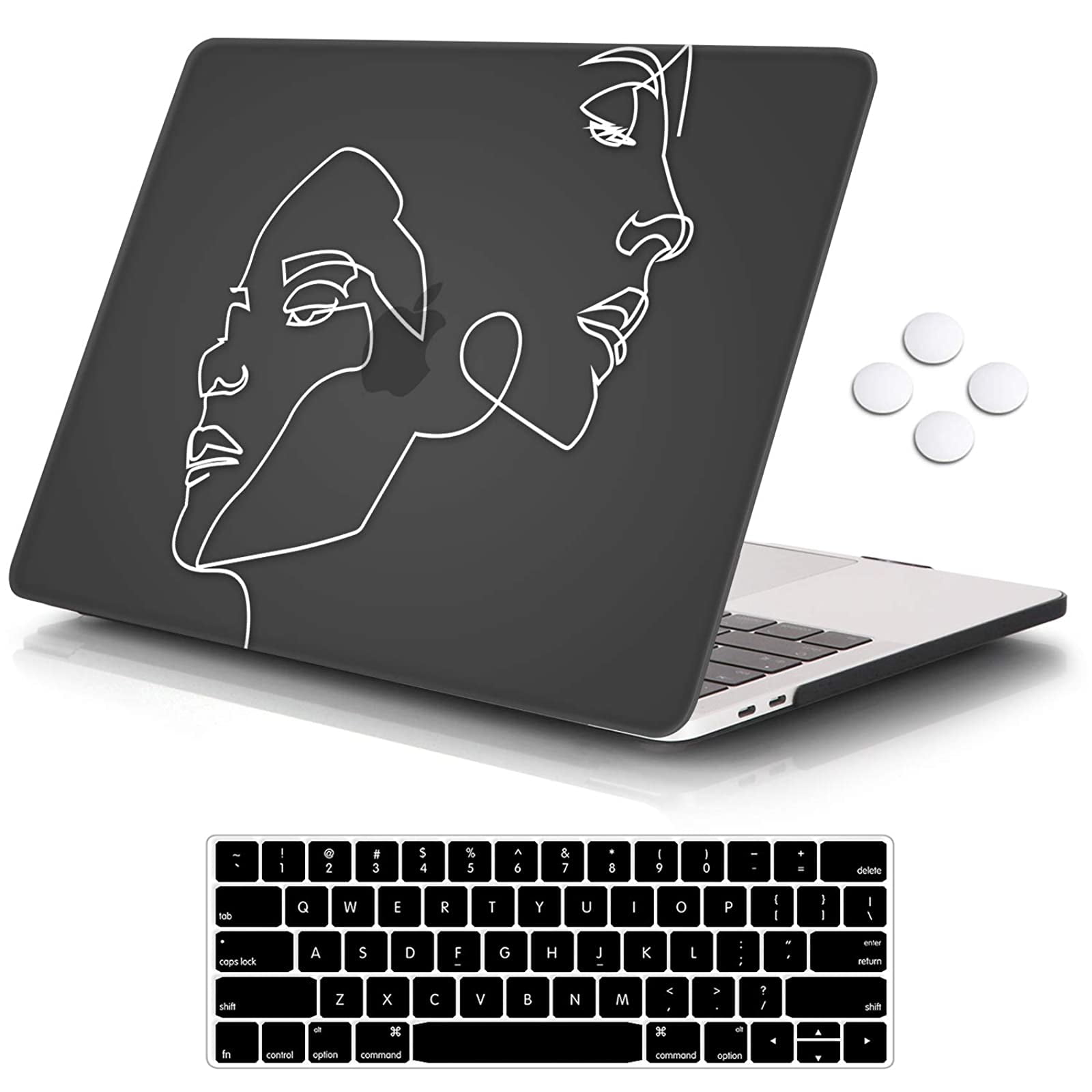 MacBook Pro 13 Case 2020 2019 2018 2017 2016 Release A2159//A1989//A1706//A1708,Anban Glitter Bling Smooth Shell Slim Snap On Case with Keyboard Cover Compatible for Newest Pro 13 with//Without Touch Bar
