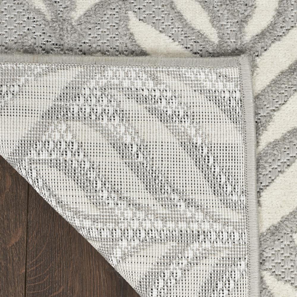 Nourison Aloha Indoor/Outdoor Grey 6' x 9' Area Rug, (6x9)