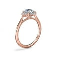 thumbnail image 3 of 0.70 Carat Excellent Round Cut Natural Diamond Beautiful Halo Bridal Ring for Bride Solid 14K Rose Gold Size 5, 3 of 8