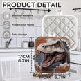 thumbnail image 2 of BaHomeck Pot Holders 4pcs dacron Made Square heat-resisting mat Machine Washable for Kitchen Oven Hot Pads 6.7inch*6.7inch,Dinosaur T-Rex Face Breaking Through Red Brick Wall, 2 of 5