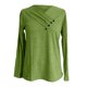 thumbnail image 3 of MHFRRA Camiseta Informal de Manga Larga con Cuello Redondo para Mujer, Básica, de Color Liso, para Uso Diario, Cómoda y Holgada. Verde, 3 of 5