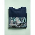 thumbnail image 3 of Retro Futuristic Collage Sweatshirt Women -Image by Shutterstock, Female 3X-Large, 3 of 4