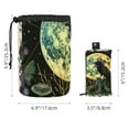 thumbnail image 5 of PhooArto Large Barrel Drawstring Makeup Bag, Moon Tree Leaves Crow Travel Cosmetic Bag Portable Make Up Organizer Bag, 5 of 6