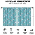 thumbnail image 2 of Blackout Kids Curtains,Blue Cartoon Unicorn Flower Leaf Pattern Childrens Insulated Curtains Set Of 2,Bedroom Essentials,Toddler Room Decor 42"x54", 2 of 5