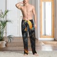 thumbnail image 2 of Gaeub Full Moon Black Dragon Print Mens Pajama Pants,Lounge Pants With Pockets And Drawstring-3X-Large, 2 of 6