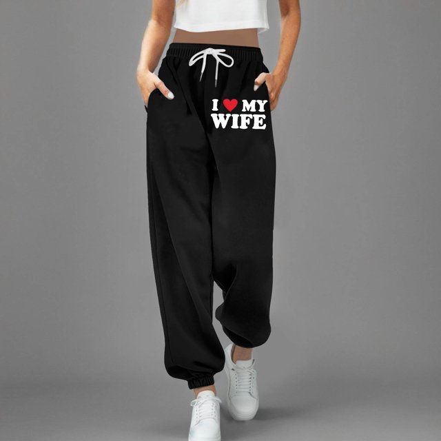 WILLBEST Pantalones Deportivos Casuales para Mujer, Forrados, de Pierna Ancha y Recta, de Cintura Alta, con Bolsillos para Un Uso Diario Cómodo. Mediana
