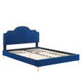 thumbnail image 3 of Modway Aviana Performance Velvet Full Bed in Navy, 3 of 10
