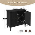 thumbnail image 2 of CBJCBJ 31.4"Mid Century Modern Sideboard Buffet Cabinet ,  Storage Cabinet with Adjustable Shelves, Accent Cabinet for Entryway, Dining Room, Black, 2 of 7
