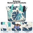 thumbnail image 2 of Tote Bag for Women - Tropical Palm Leaves in Hawaii Shoulder Bag - Large Utility Work Duffle Bag with Zipper Handbag for Travel, Work, Sprots, 2 of 5