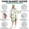 thumbnail image 5 of Wearable Oversized Blanket,Dinosaur with Rrrr Pattern Wearable Blanket Hoodie for Adults,Cozy Hooded Blankets with Super Pockets,Super Warm Fuzzy Pullover for Women & Men, 5 of 6