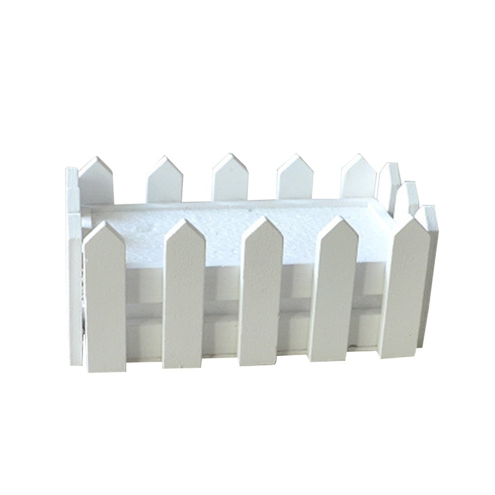 INTERLOCKING WHITE PLASTIC  SET OF 3 BUTTERFLY FENCING 12" X 8.5" PER PC 