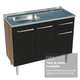 thumbnail image 3 of Tarja De Inox Para Cocina Madesa 105 X 44cm Color Gris, 3 of 4