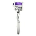 thumbnail image 3 of 2.1ct heart cut purple natural amethyst 18k white gold Bridal Wedding Engagement Promise Anniversary Ring for Women size 6, 3 of 7