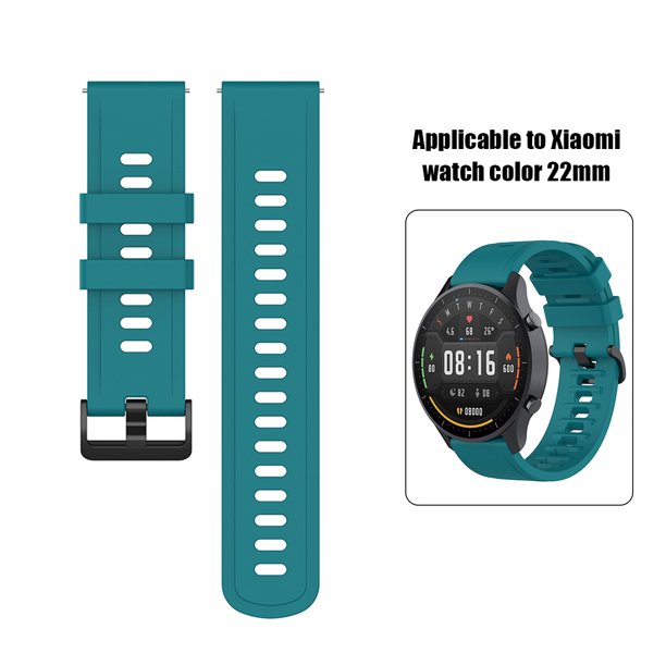 Pulsera de repuesto de banda de silicona de 22 mm para el color del reloj Xiaomi (verde)