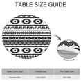 thumbnail image 6 of 44in Round Tablecloth with Elastic Edge, Waterproof Fitted Table Cover for 36-44" Tables, Boho Theme Polyester Reusable Table Cloths Wipe Clean for Picnic, Dining, Outdoor Use and Party Decor, 6 of 7