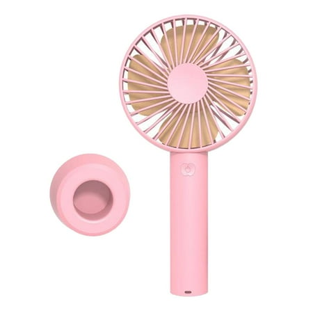 

Portable HandHeld Desktop Cooling Fan USB Rechargeable 1200mAh Battery - Pink 106x210x47mm