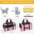 thumbnail image 2 of Transportín para gatos, transportador para perros, transportador para mascotas aprobado por aerolíneas para gatos,gatitos, transportadores para gatos pequeños y medianos de menos de 15 lb,rosa, 2 of 4