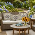 thumbnail image 5 of Southwest America Outdoor Pillow Covers 20x20 Inch Throw Pillow Covers Set of 2 Waterproof Decorative Pillow Cases Orange Blue Desert Bohemian Tribal Cushion Covers for Patio Furniture Garden Couch, 5 of 8