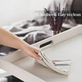 thumbnail image 4 of Hanobe Square Large Ottoman Tray: Extra Large White Serving Tray for Ottomans Big Leather Decorative Tray with Handles for Coffee Table Living Room 22" x 22", 4 of 9