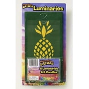 PMU Hawaiian Luau Party Lantern Luminaries Pineapple Party Decoration and Accessory (6/Pkg) Pkg/1