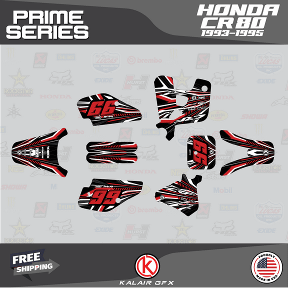 Kalair GFX Graphics Kit for Honda CR80 (1993-1995) Prime Series