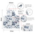 thumbnail image 7 of Pioneer Flower Floral Print Pattern Apron-Garden Aprons for Women with Pockets-Cotton Linen Waterproof Kitchen Cooking Gardening Aprons Adjustable for Kitchen,Cooking,BBQ and Salon 33x27 Inch, 7 of 7