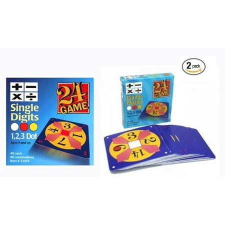 Pack Single Card - 24 Game Two Pack: Includes 48 Single Digit Cards and 48 Double Digit Cards and Exclusive Tips Sheet!, Single and Double Digit Value Pack with Exclusive Tips.., By InPrimeTime