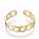thumbnail image 1 of Brass Cuff Finger Rings Open Rings Nickel Free Curb Chain Shape Real 18K Gold Plated US Size 6(16.5mm), 1 of 3