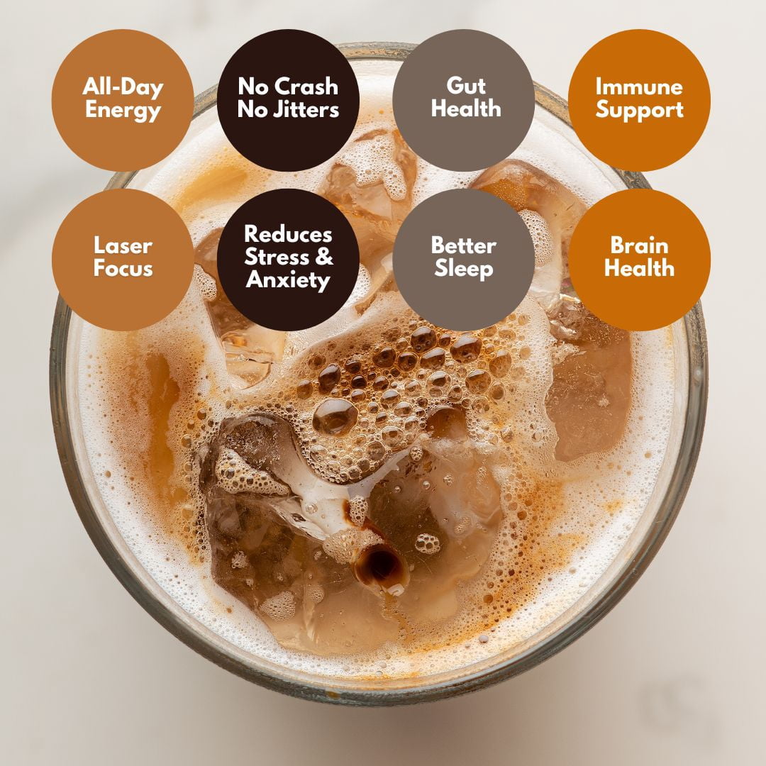 Cuppa Salted Caramel Healthy Mushroom Coffee Single Serve Pods (K-Cups) with Lion's Mane & Ashwagandha for All Day Energy & Focus - No Crash or Jitters  24ct  Pods