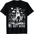 thumbnail image 2 of "We Out Here" Cryptid UFO T-Shirt - Funny Bigfoot Alien Graphic Tee, 2 of 7