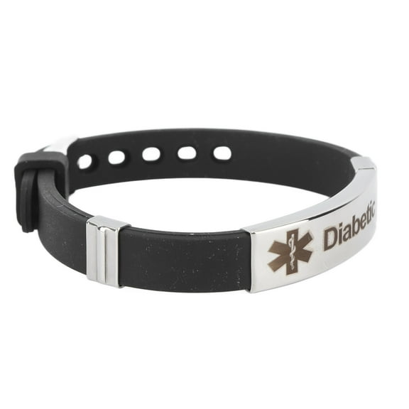 Diabetes Alert Bracelet Emergency ID Awareness Jewelry Diabetes Adjustable Bracelet,Emergency Awareness Jewelry, Alert Bracelet