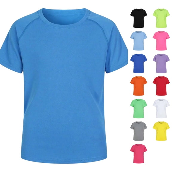 SUXIAN Boys Shirt Rash Guard Swim Shirt Short Sleeve Swimwear Kids Youth Water Summer Tops for Kids BU4_001 7-8 Years