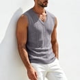 thumbnail image 5 of Antinious Men Solid Knit Sweater V-Neck Sleeveless Loose Versatile Comfortable Tank Top, 5 of 5